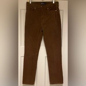 Gap High Rise Vintage Slim Brown Cordorouy Pants